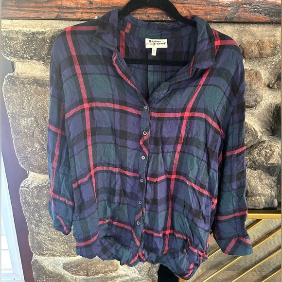 Hester & Orchard Flannel Blouse, XL - Picture 1 of 4